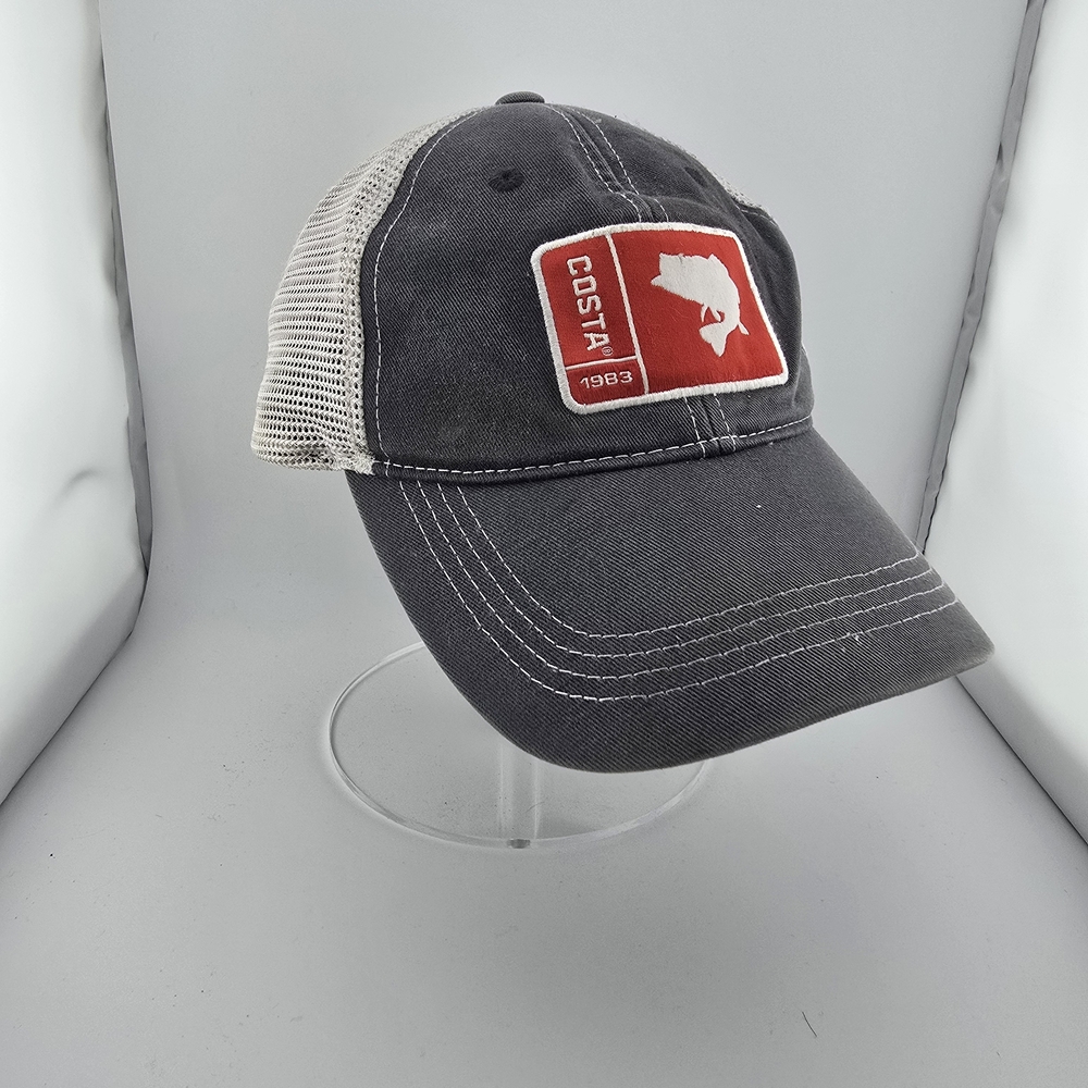Costa Fishing Trucker Hat Gray Mesh Back Cap Costa 1983 Logo